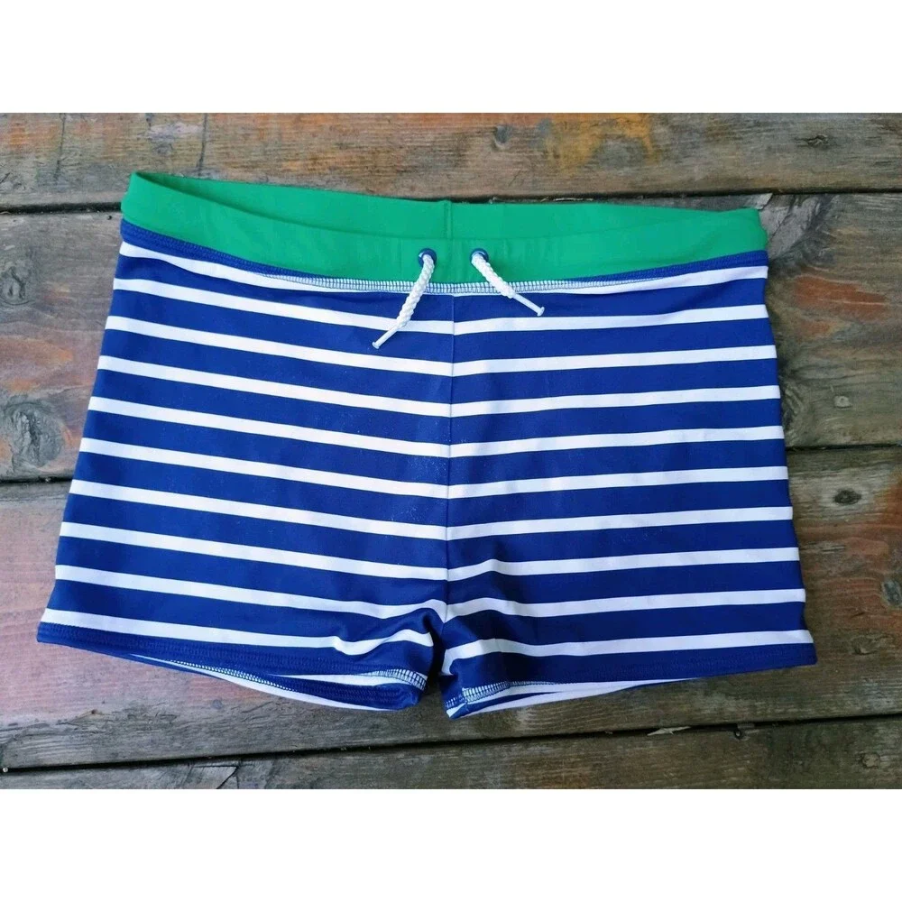 Mini Boden Boys Striped Swim Trunks Size 11-12 Years